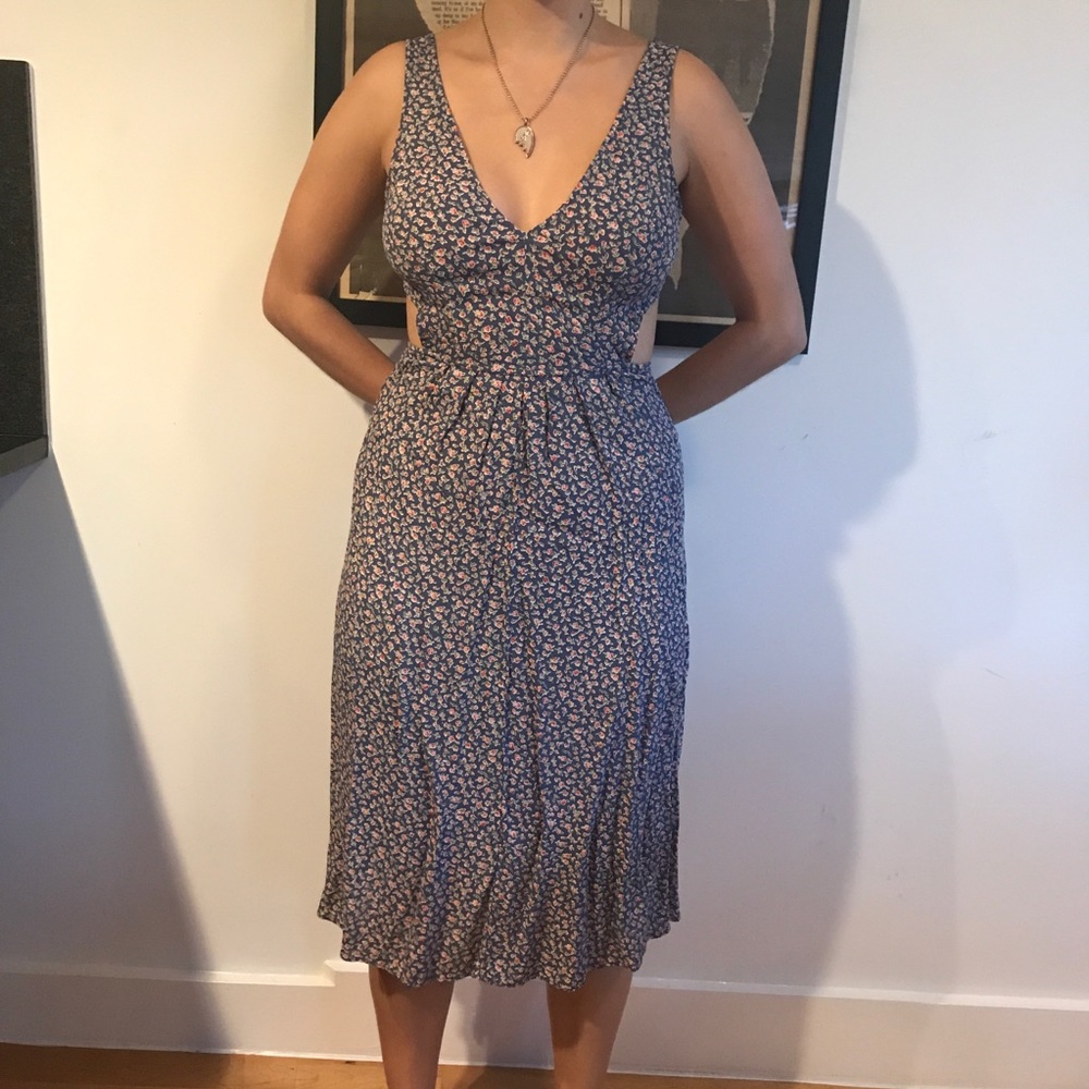 Reformation blue floral dress